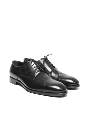 Louis Vuitton Black Leather Minister Derby Shoes Size 6.5