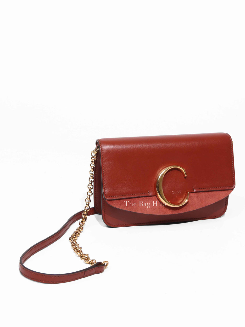 Chloe Sepia Brown Leather Mini C Chain Bag