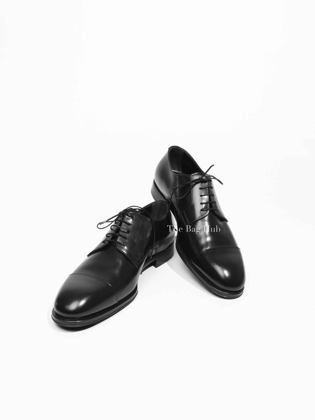 Louis Vuitton Black Leather Minister Derby Shoes Size 6.5