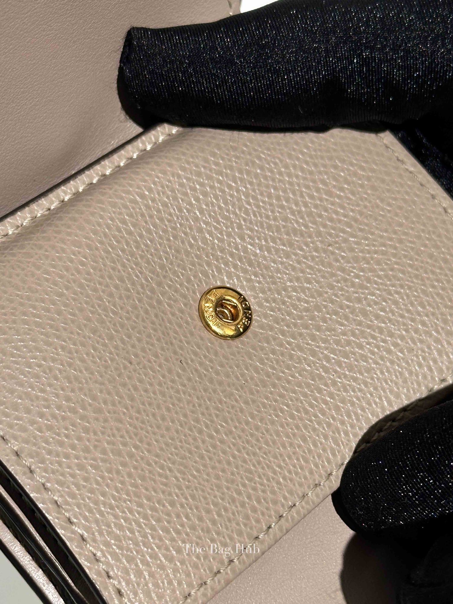 Fendi Tortora Vitello Cruise Micro Trifold Wallet