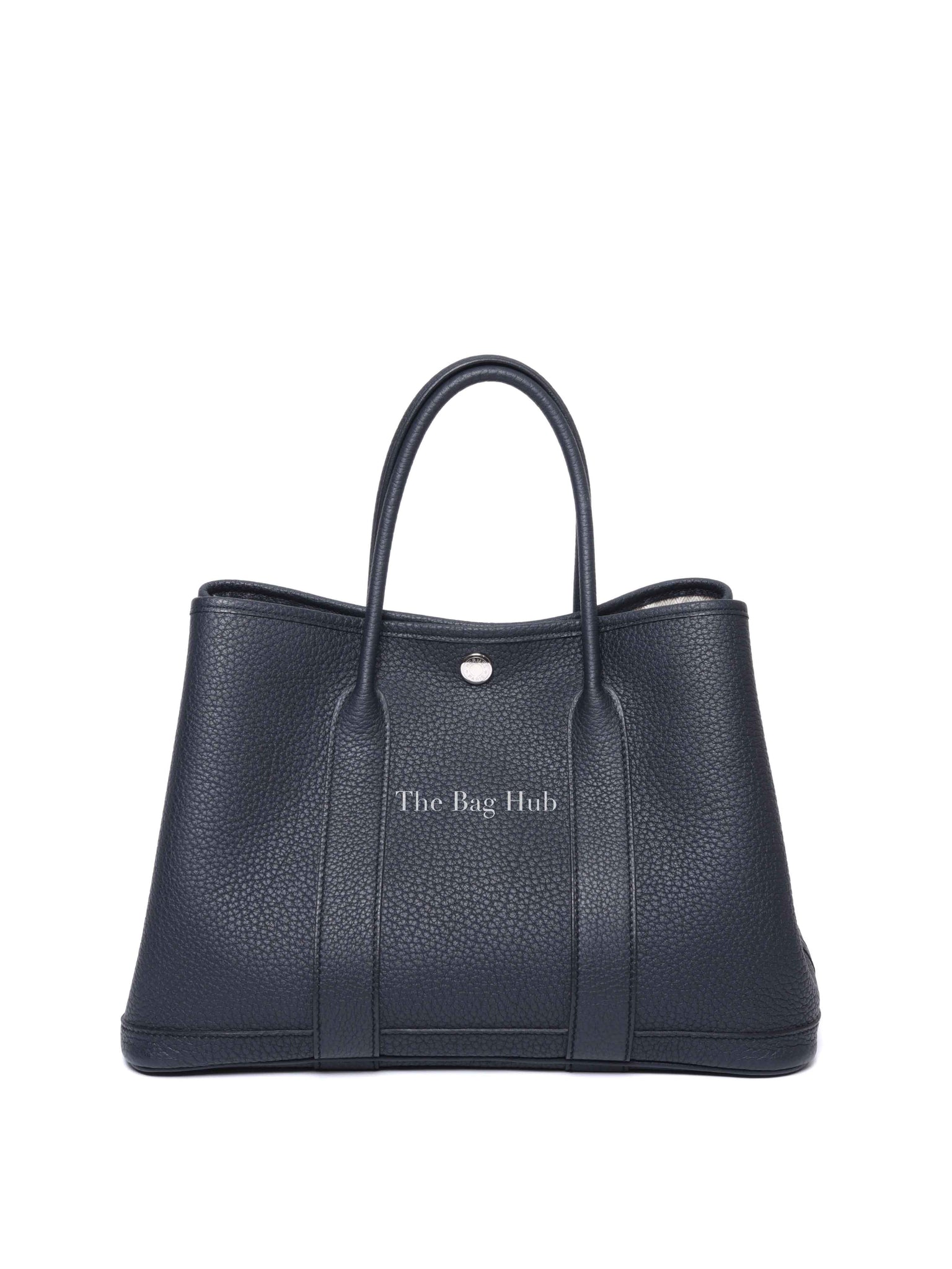 Hermes Blue Indigo Negonda Leather Garden Party 30 Bag