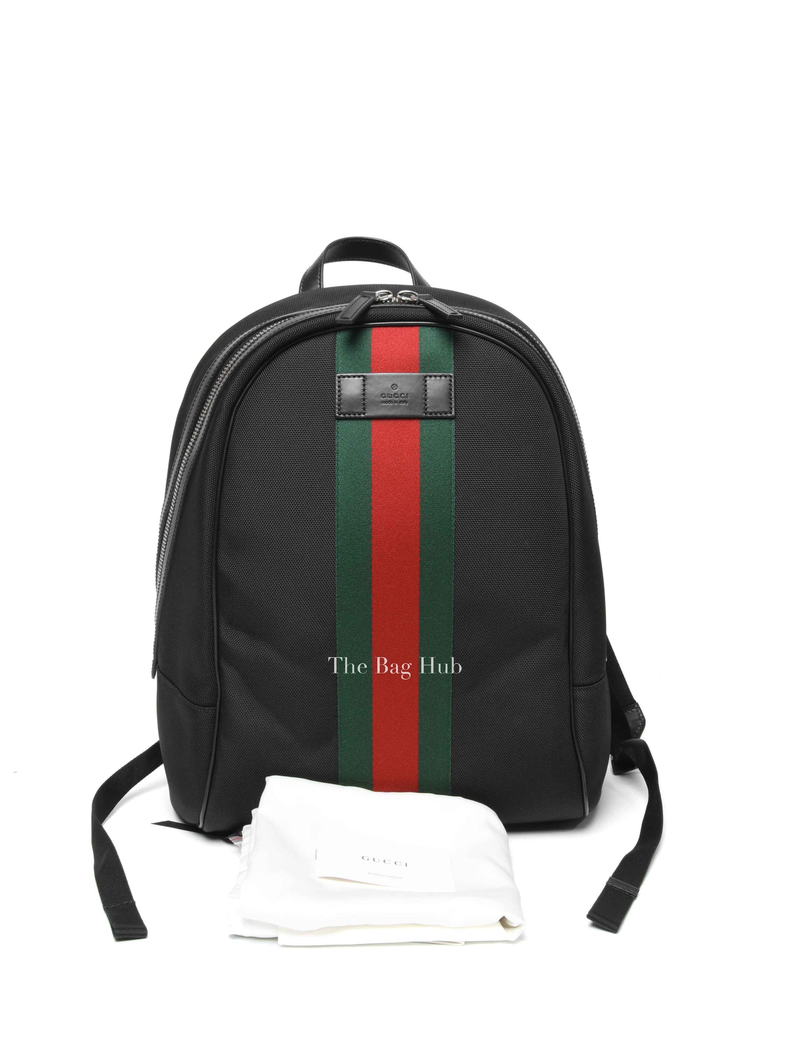 Gucci Black Canvas Techno Web Backpack