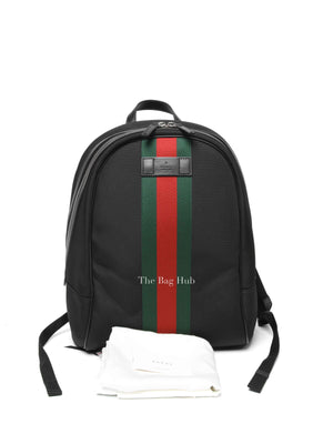 Gucci Black Canvas Techno Web Backpack