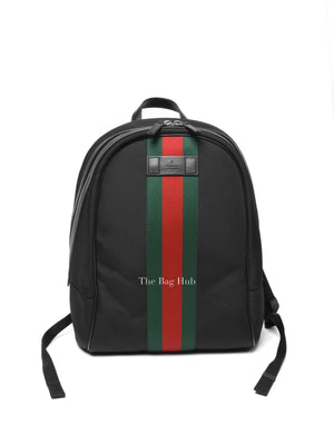 Gucci Black Canvas Techno Web Backpack
