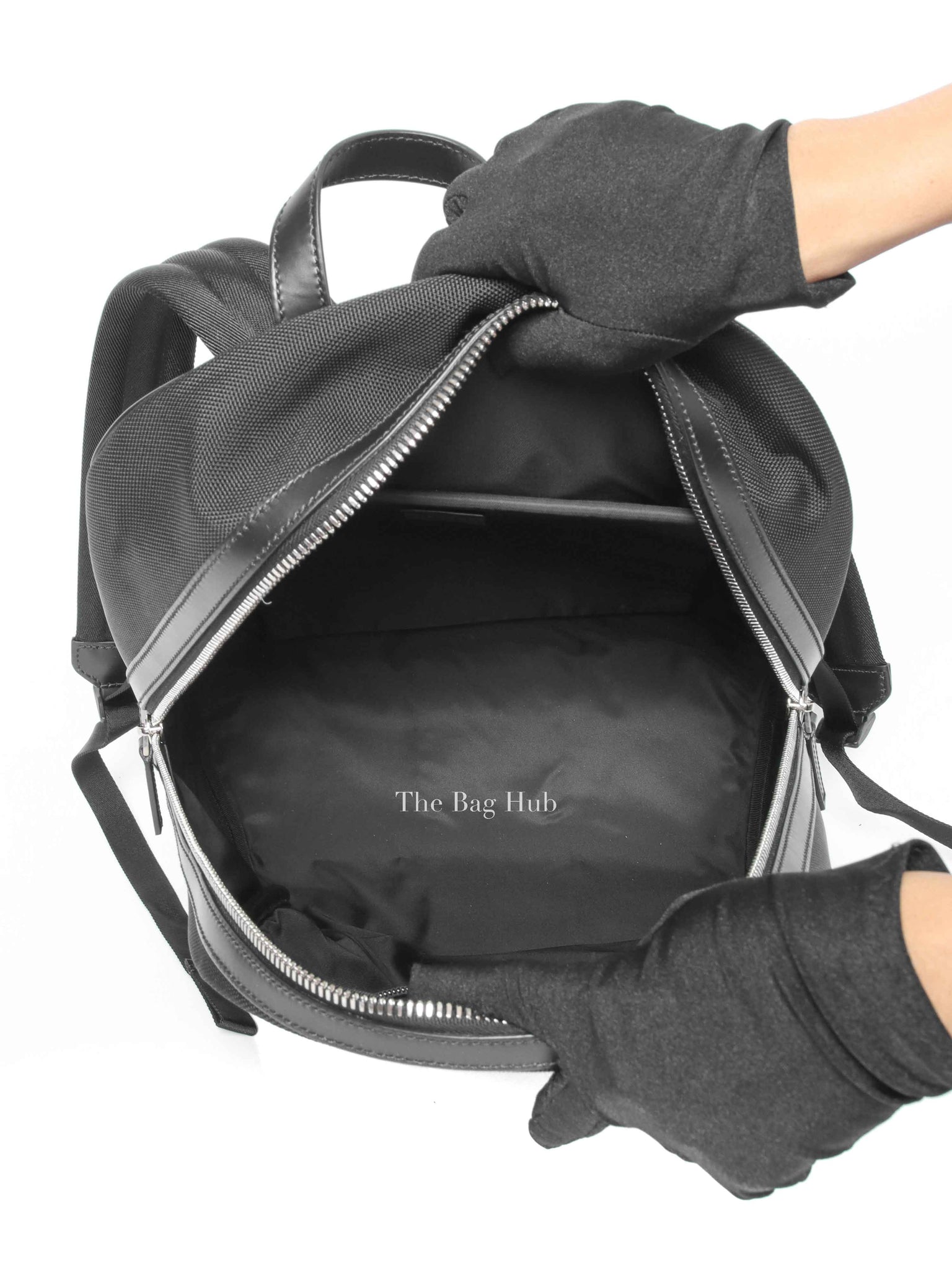 Gucci Black Canvas Techno Web Backpack