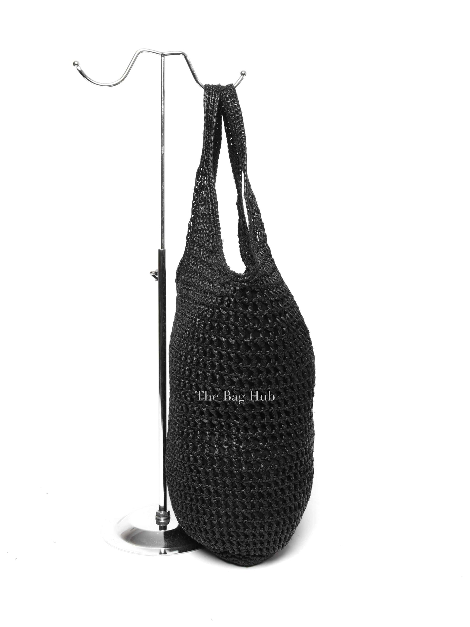 Prada Nero Raffia Shopping Tote Bag 1BG424