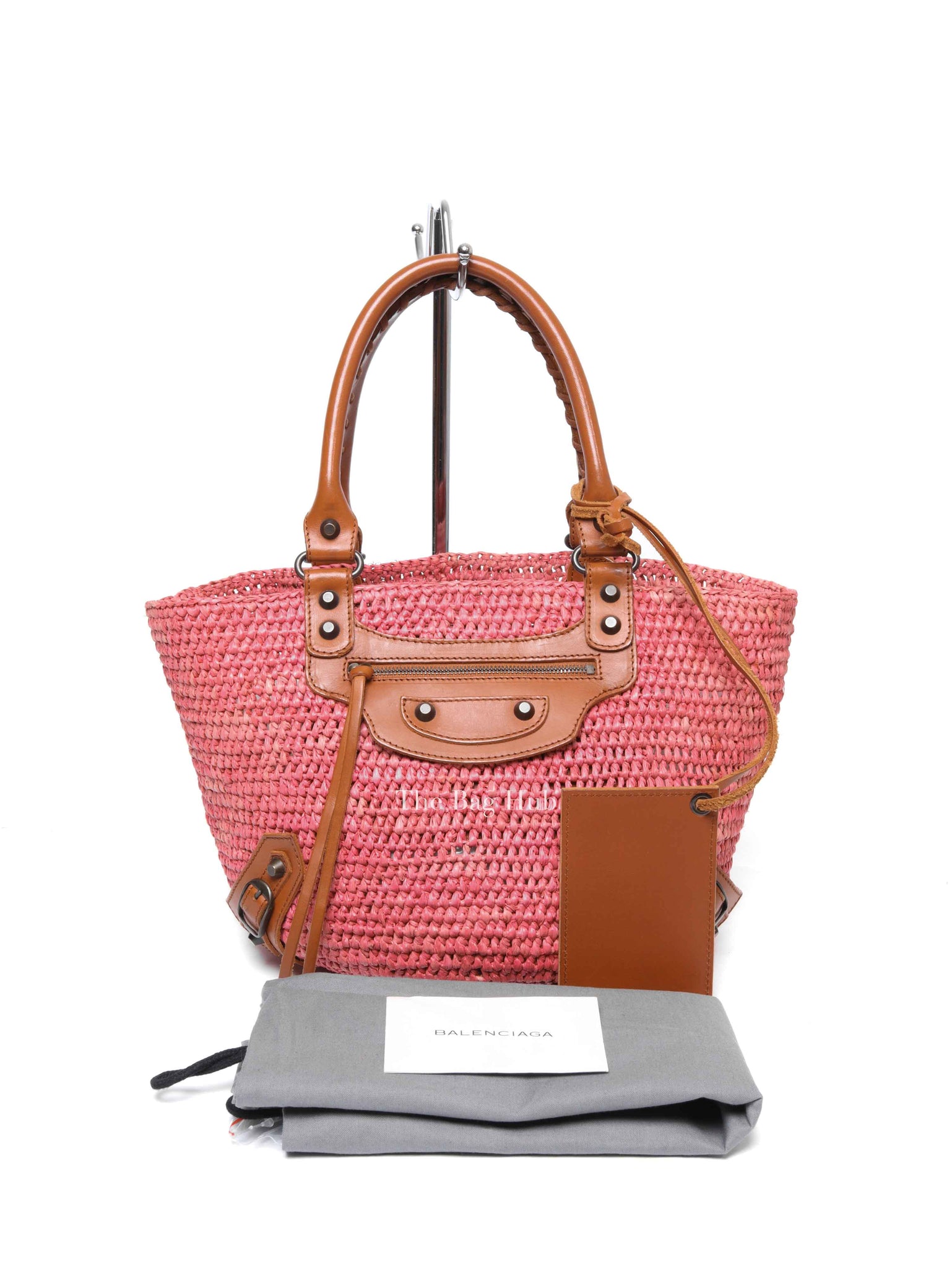 Balenciaga Pink Motocross Classic Panier Basket Bag