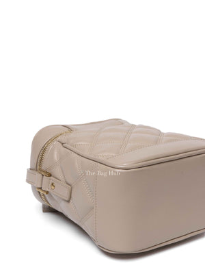 Saint Laurent Dark Beige Grain de Poudre Quilted 80's Vanity Bag