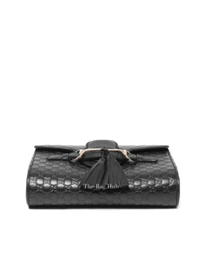 Gucci Black Leather Microguccissima Mini Emily Chain Shoulder Bag