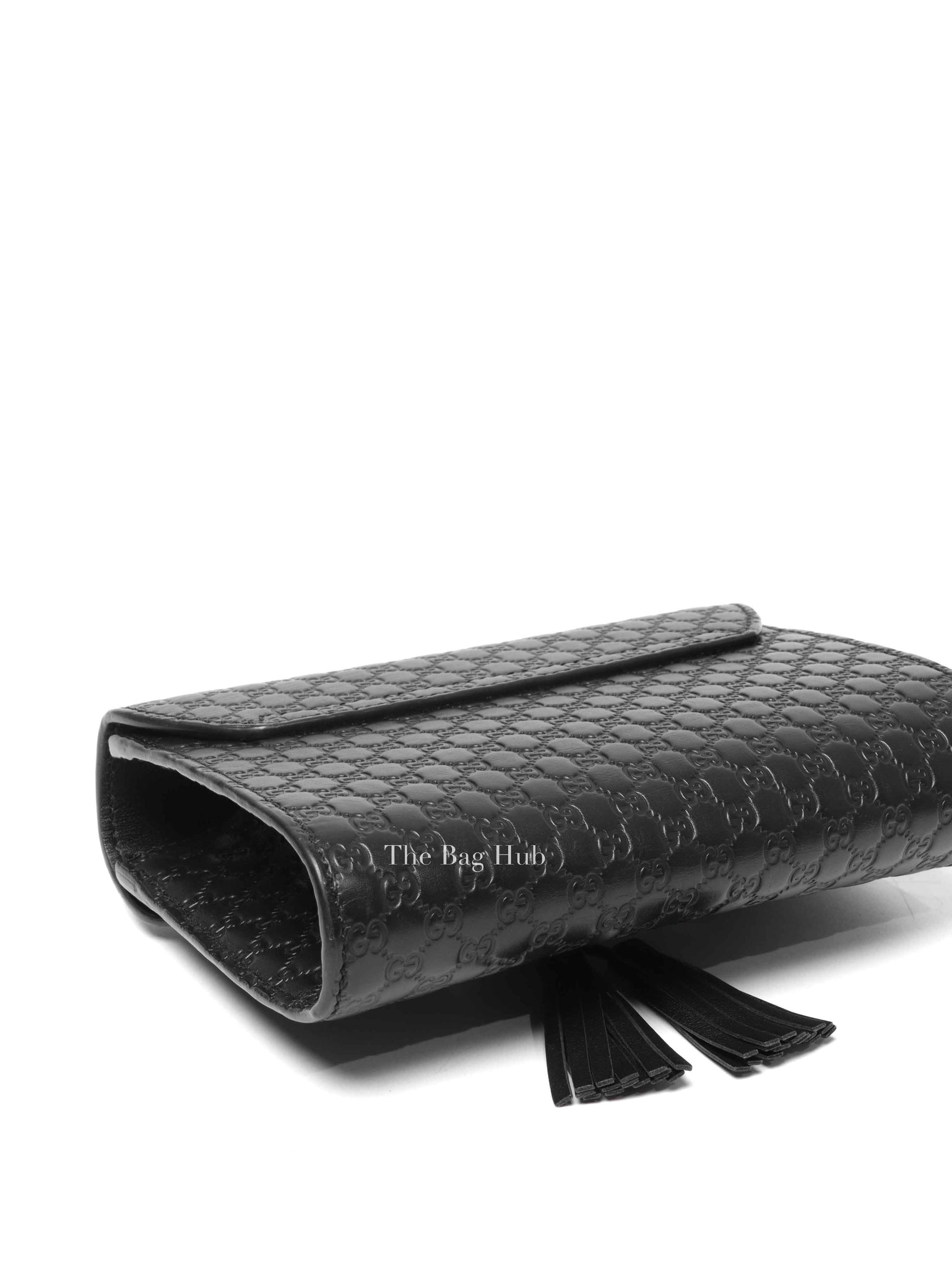 Gucci Black Leather Microguccissima Mini Emily Chain Shoulder Bag