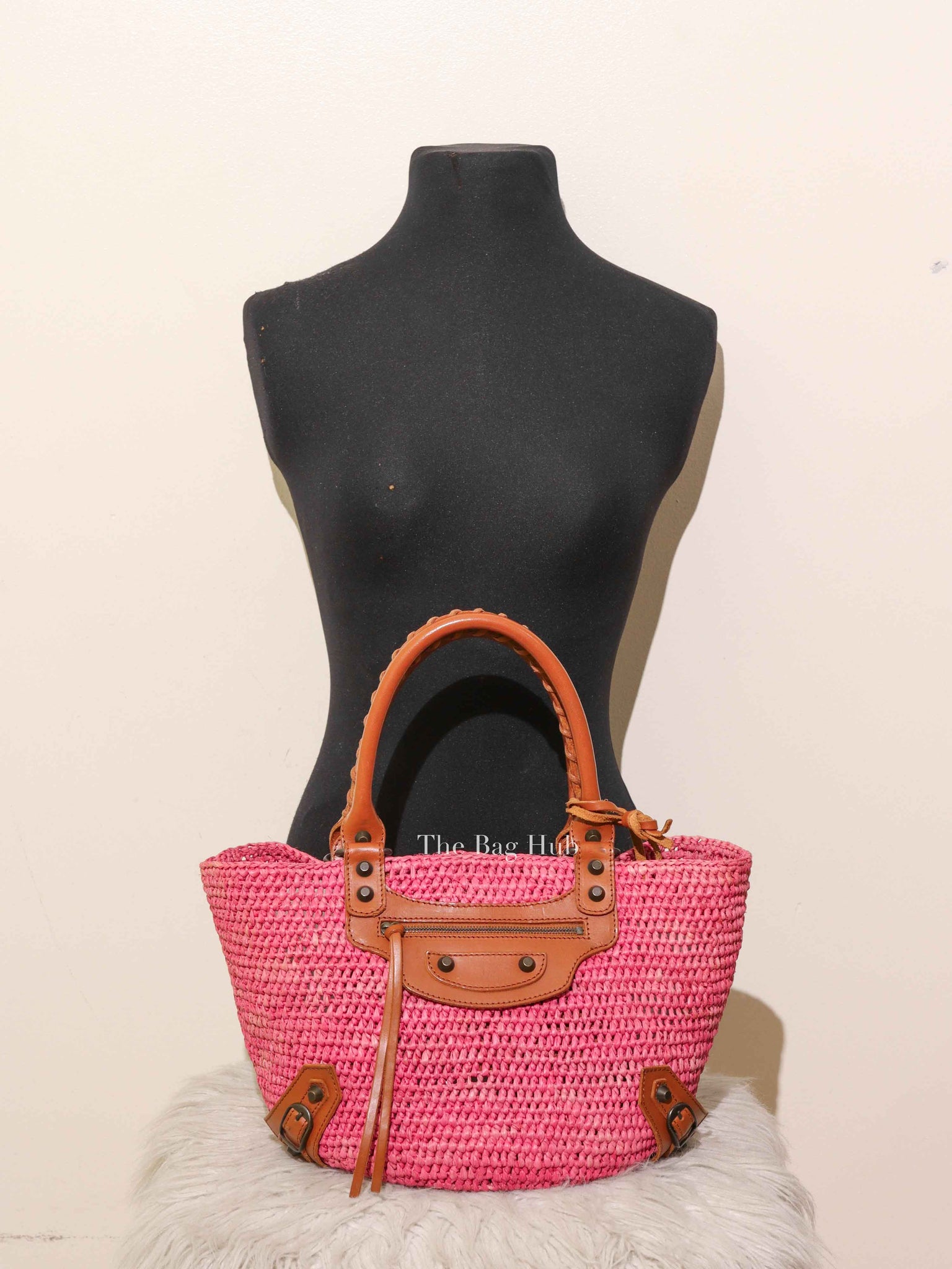 Balenciaga Pink Motocross Classic Panier Basket Bag
