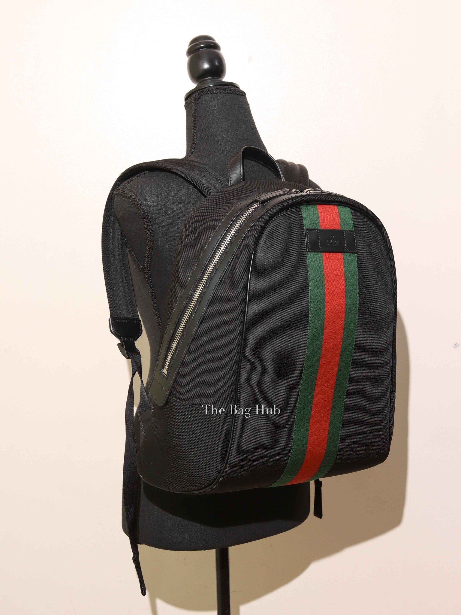 Gucci Black Canvas Techno Web Backpack