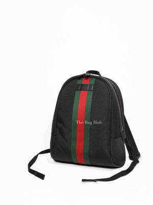 Gucci Black Canvas Techno Web Backpack