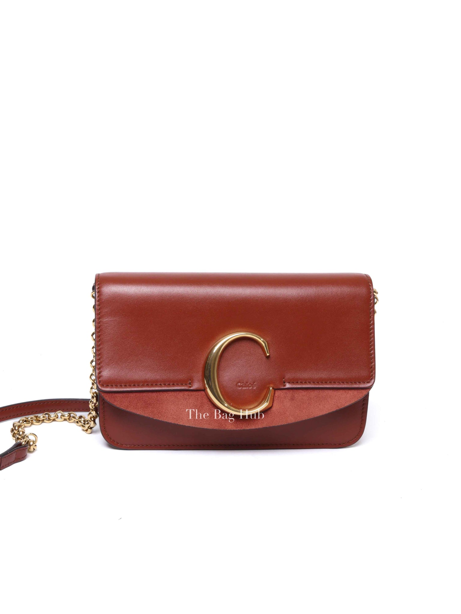 Chloe Sepia Brown Leather Mini C Chain Bag