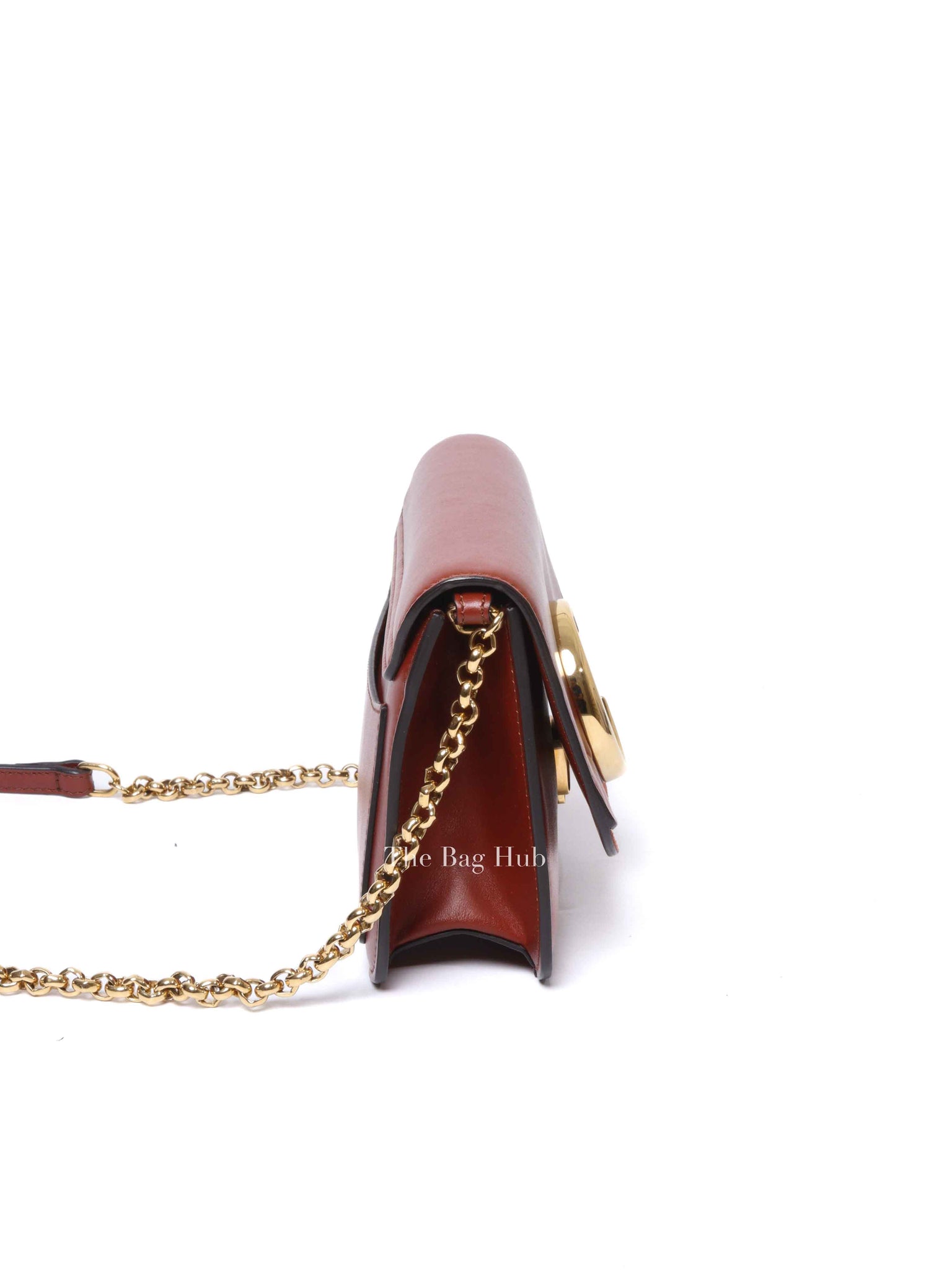 Chloe Sepia Brown Leather Mini C Chain Bag