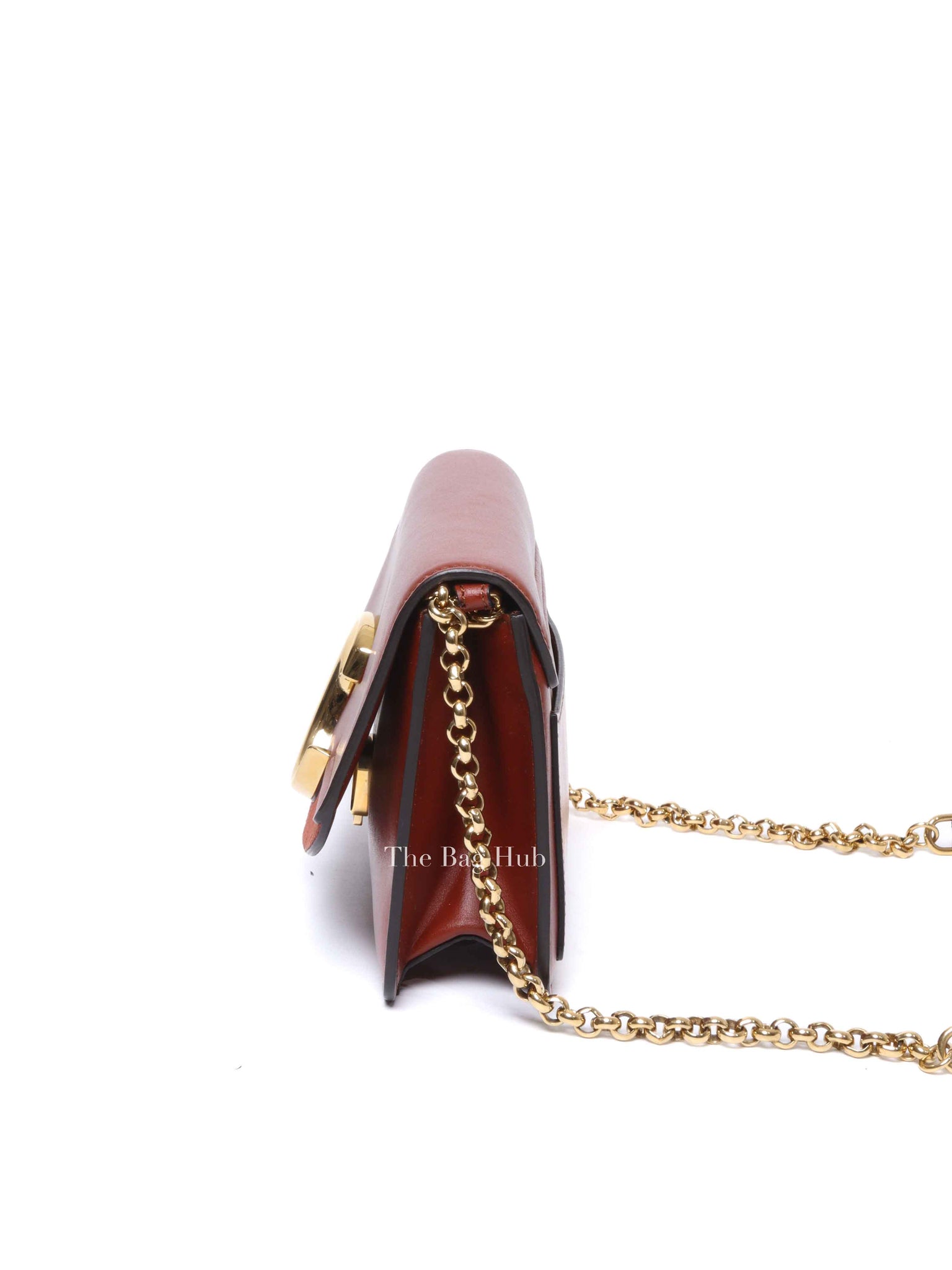 Chloe Sepia Brown Leather Mini C Chain Bag