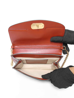 Chloe Sepia Brown Leather Mini C Chain Bag