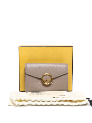 Fendi Tortora Vitello Cruise Micro Trifold Wallet
