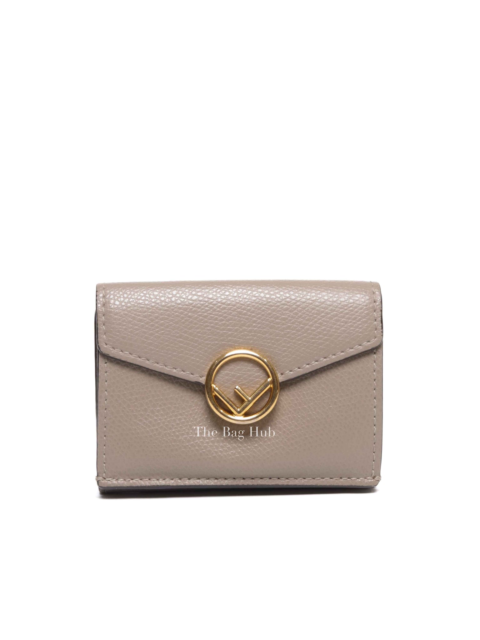 Fendi Tortora Vitello Cruise Micro Trifold Wallet