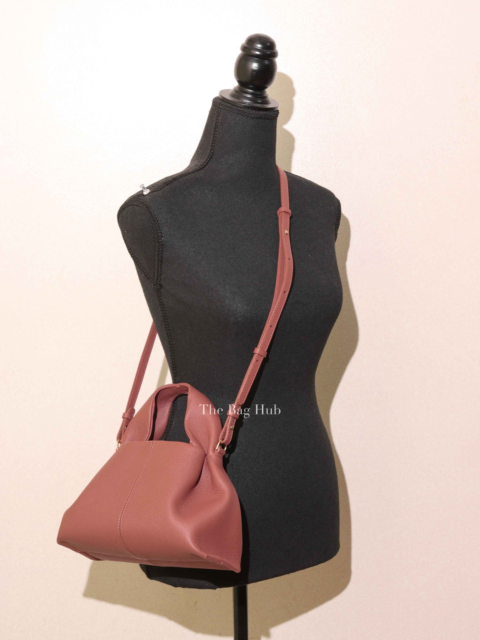 Polene Blush Pink Leather Numéro Neuf Mini Shoulder Bag