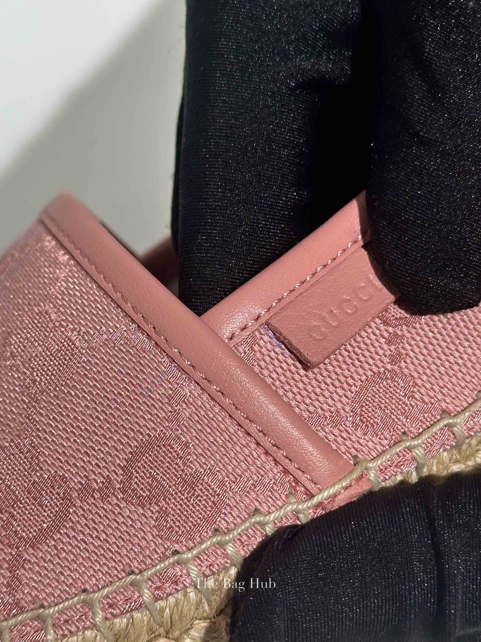 Gucci Pink GG Canvas and Leather Espadrille Flats Size 38
