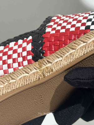 Prada Multicolor Woven Espadrille Size 36