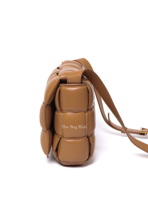 Bottega Veneta Caramel Padded Intrecciato Classic Cassette Crossbody Bag