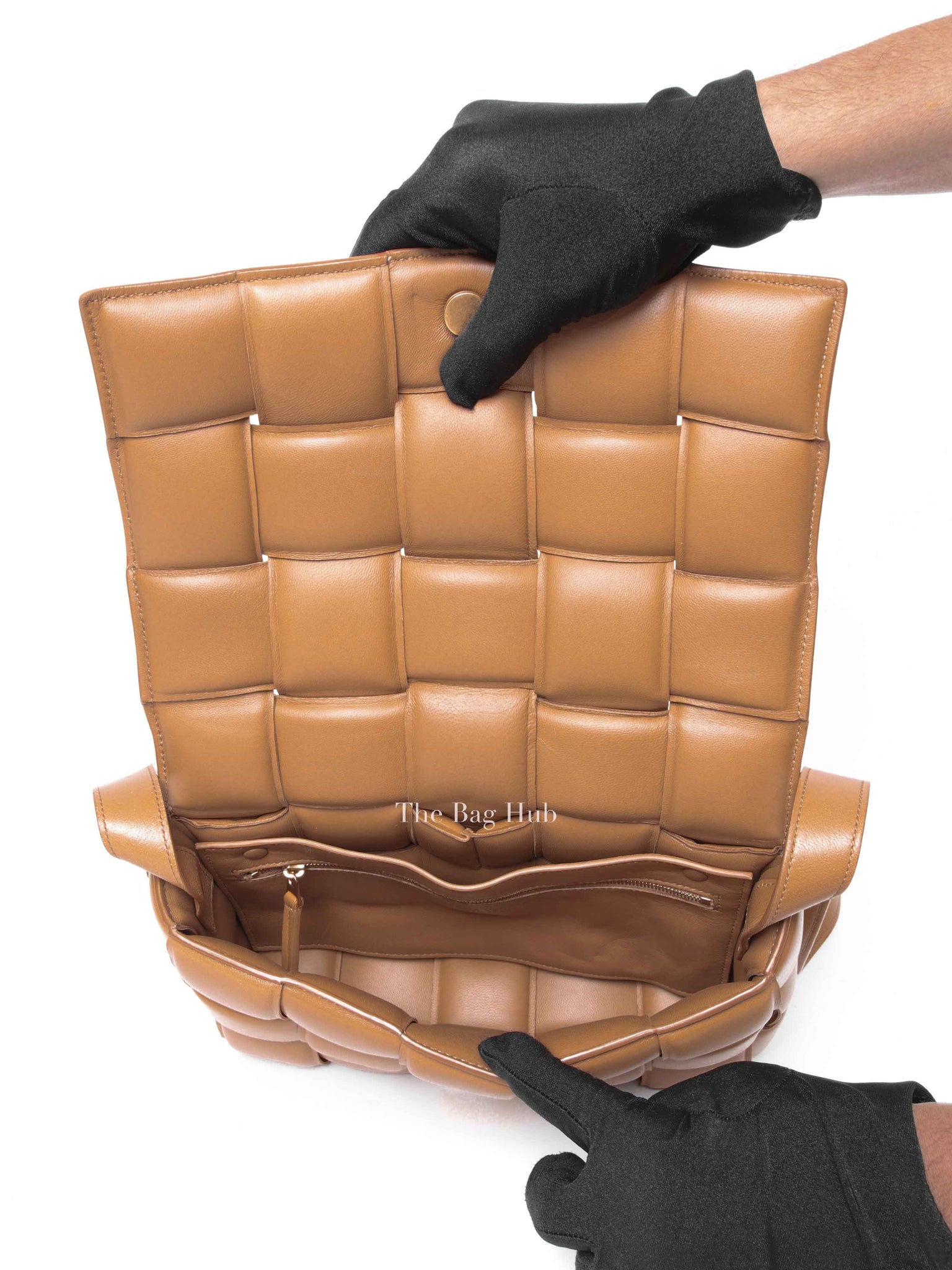 Bottega Veneta Caramel Padded Intrecciato Classic Cassette Crossbody Bag