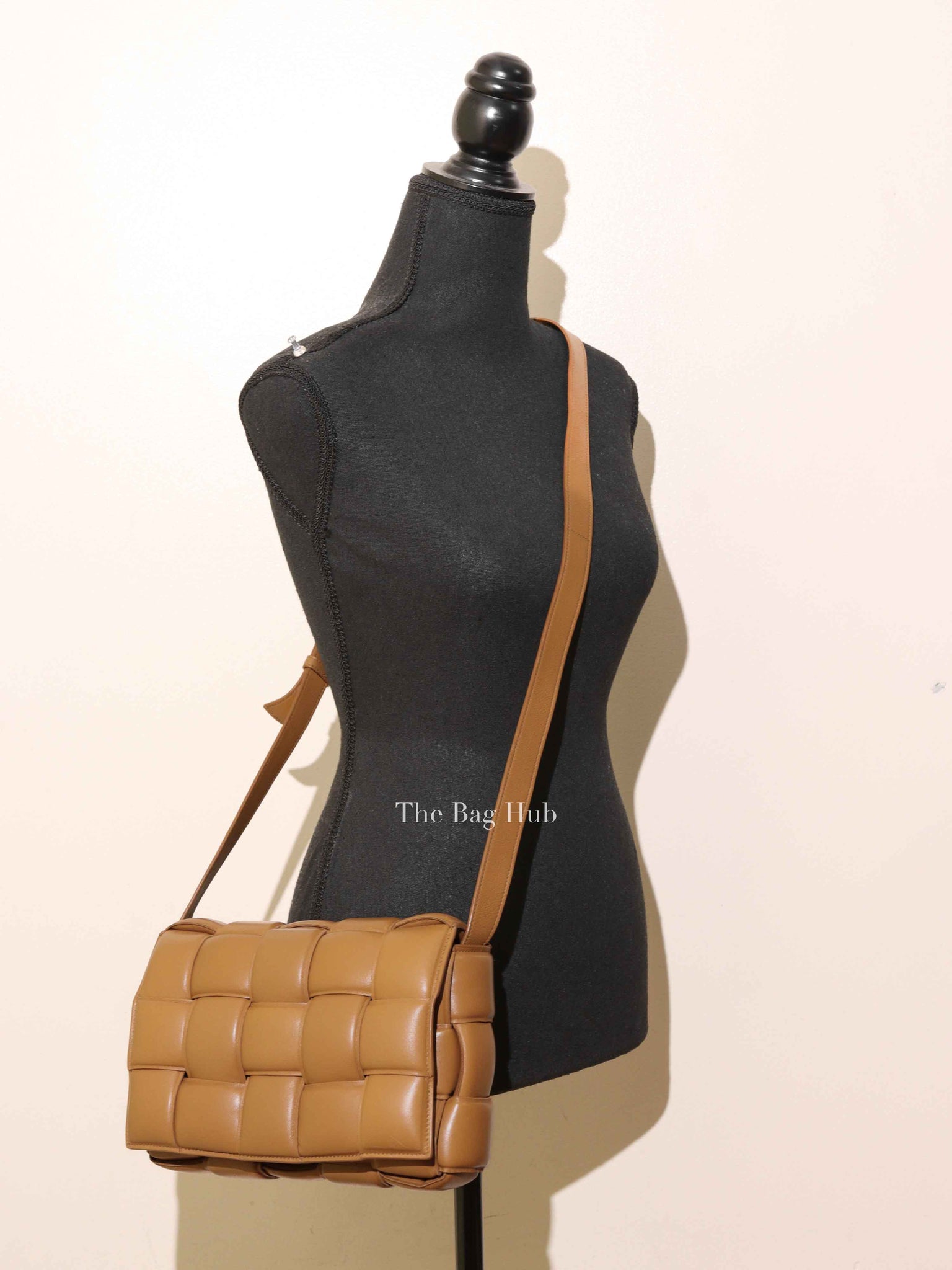 Bottega Veneta Caramel Padded Intrecciato Classic Cassette Crossbody Bag