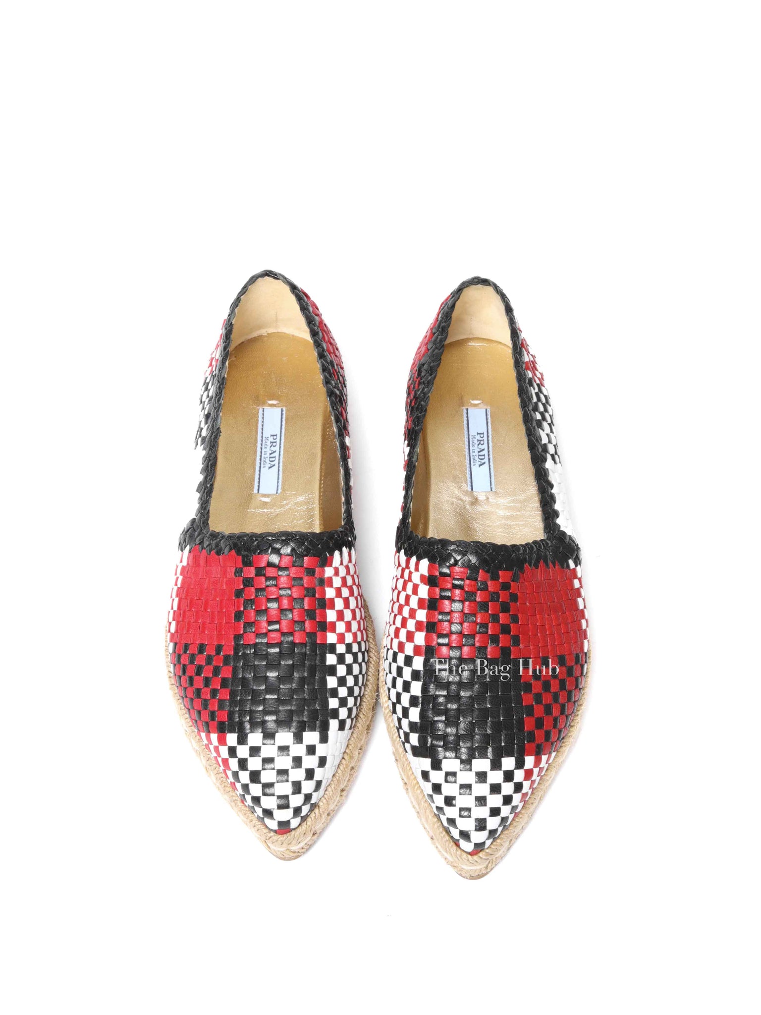Prada Multicolor Woven Espadrille Size 36