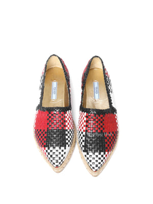 Prada Multicolor Woven Espadrille Size 36