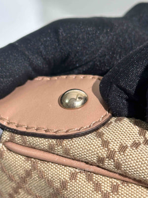 Gucci Pink Diamante Canvas Sukey Hobo Medium Bag