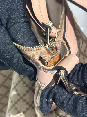 Gucci Pink Diamante Canvas Sukey Hobo Medium Bag