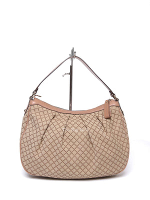Gucci Pink Diamante Canvas Sukey Hobo Medium Bag