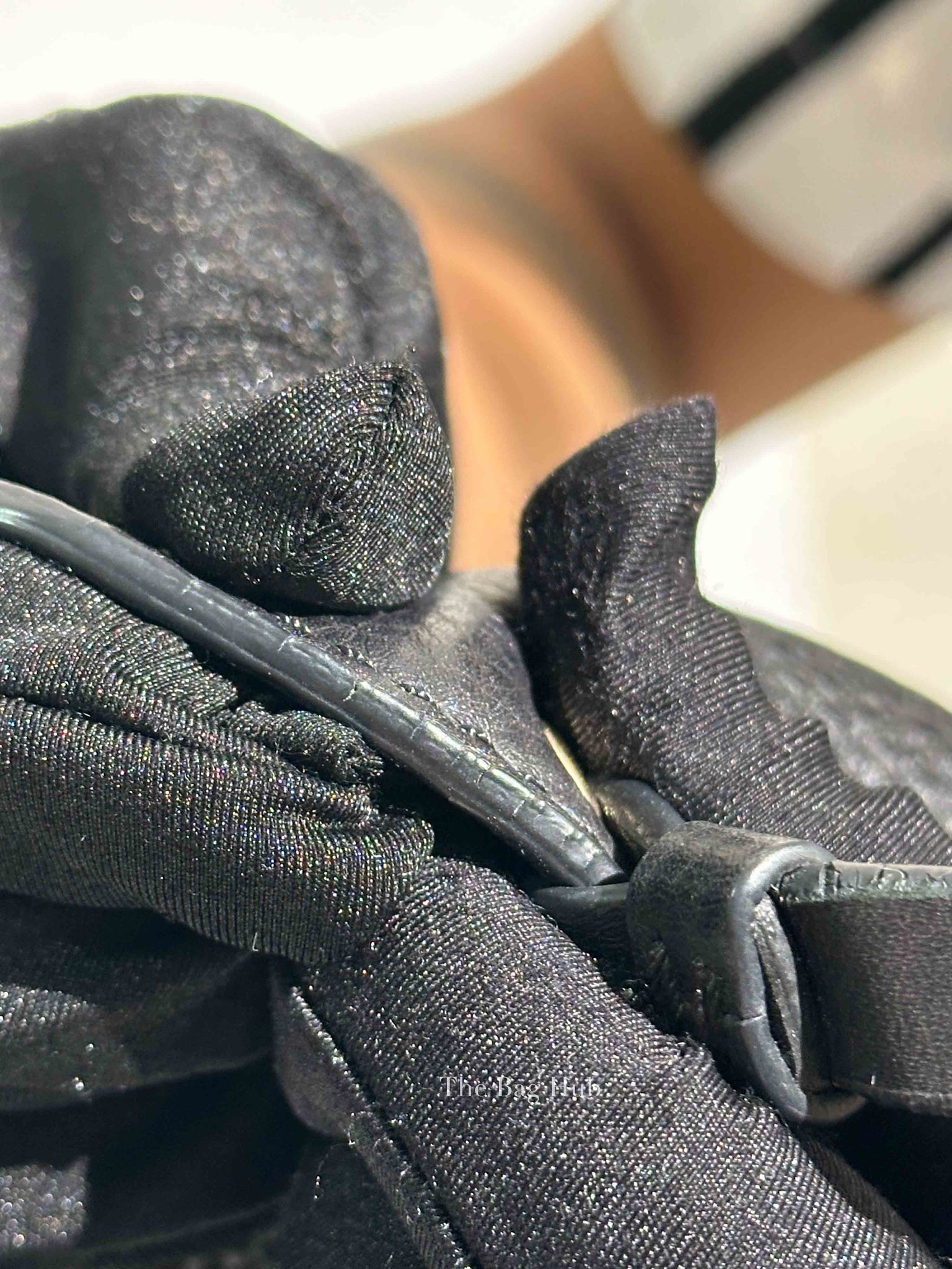Valentino Black Leather Rockstud Trapeze Small Tote Bag