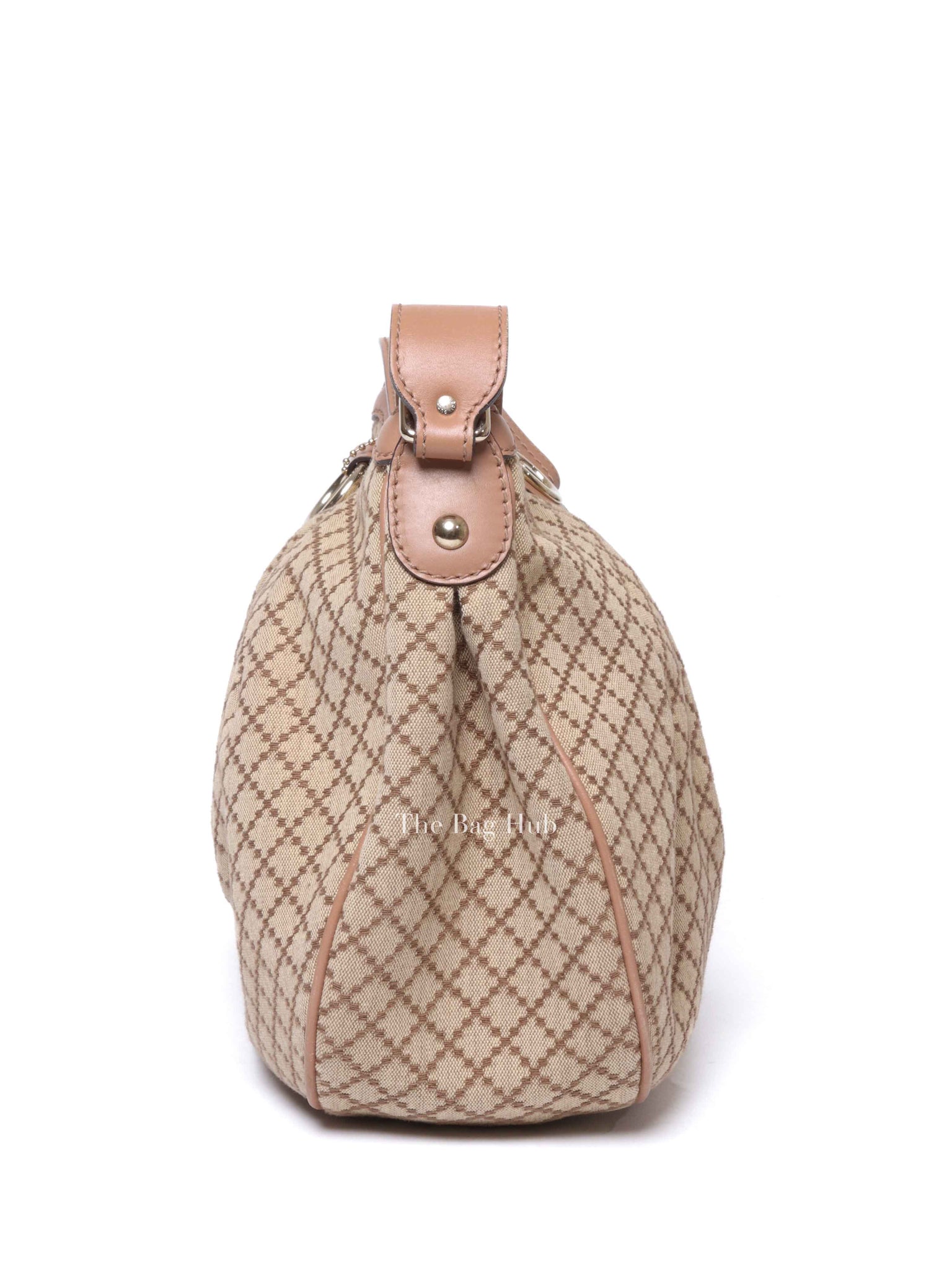 Gucci Pink Diamante Canvas Sukey Hobo Medium Bag