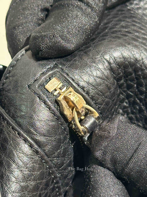 Valentino Black Leather Rockstud Trapeze Small Tote Bag