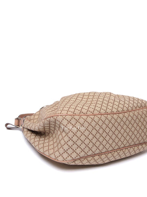 Gucci Pink Diamante Canvas Sukey Hobo Medium Bag