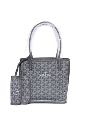 Goyard Gray Coated Canvas Goyardine Anjou Mini Reversible Bag