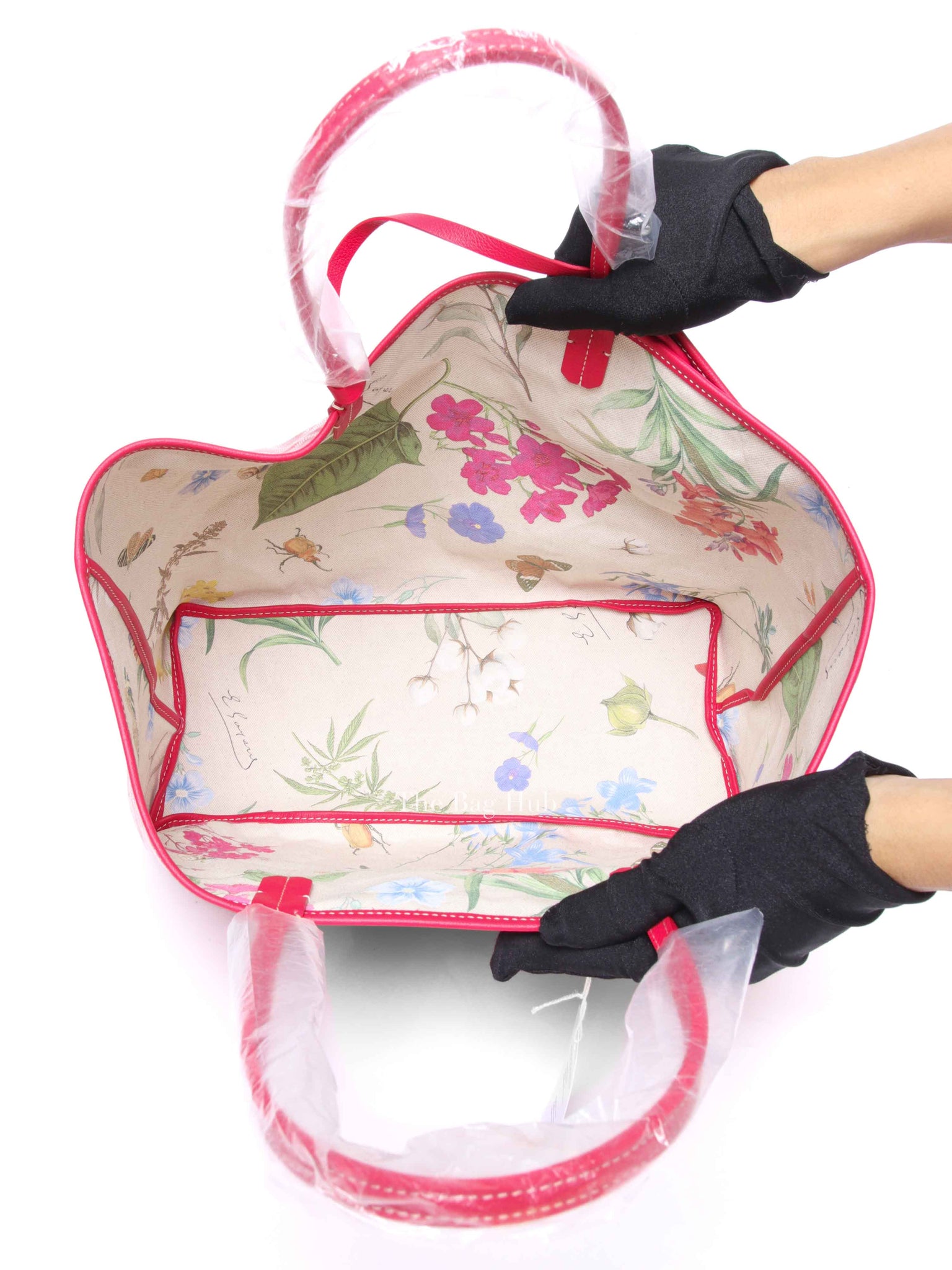 Goyard Fuchsia/Floral Canvas St. Louis Limited Edition PM Tote Bag