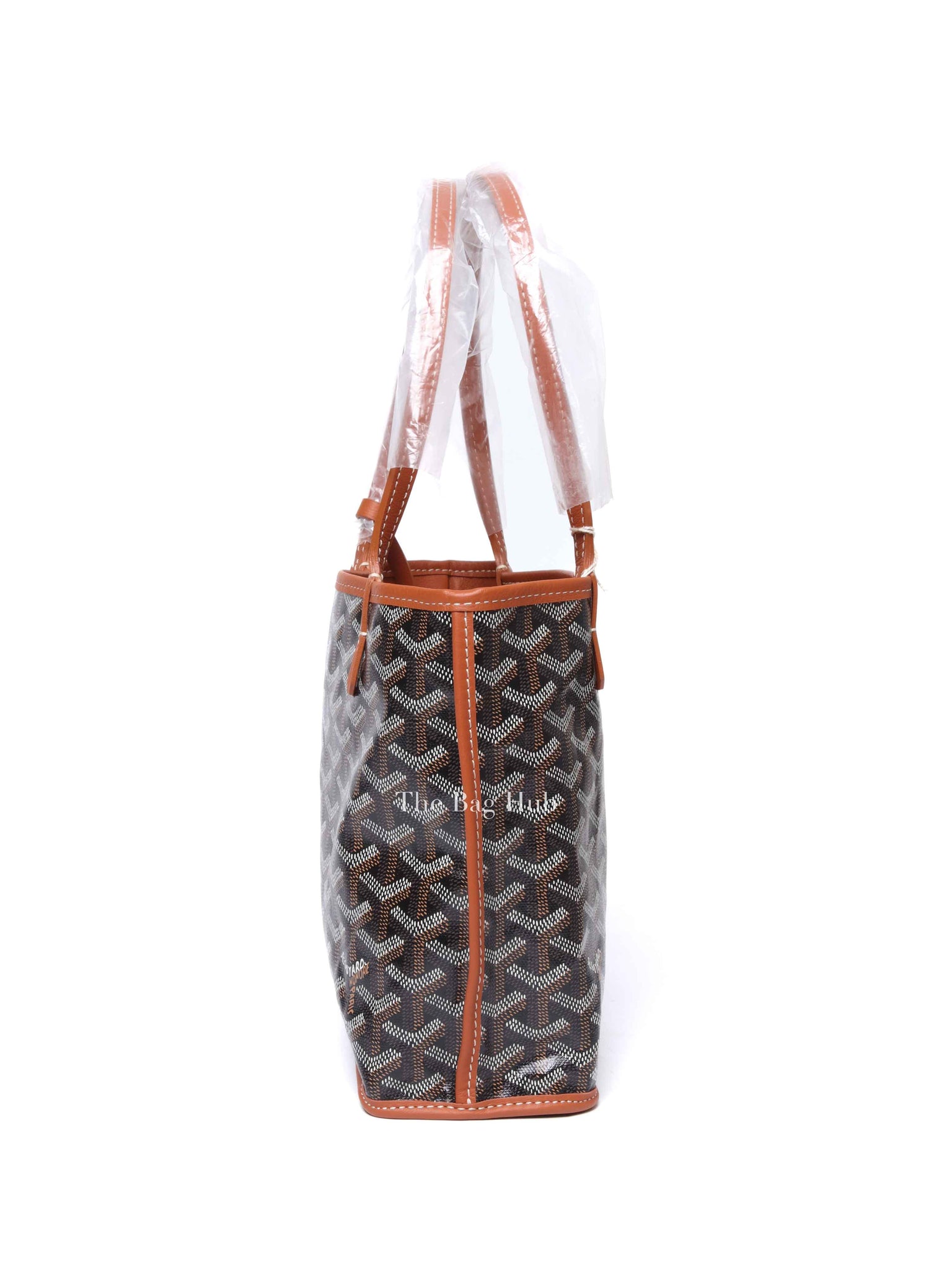Goyard Black Tan Coated Canvas Goyardine Anjou Mini Reversible Bag