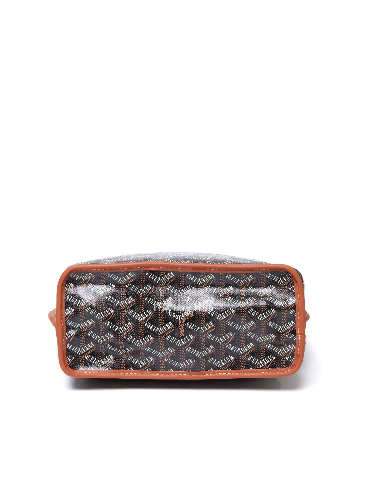 Goyard Black Tan Coated Canvas Goyardine Anjou Mini Reversible Bag