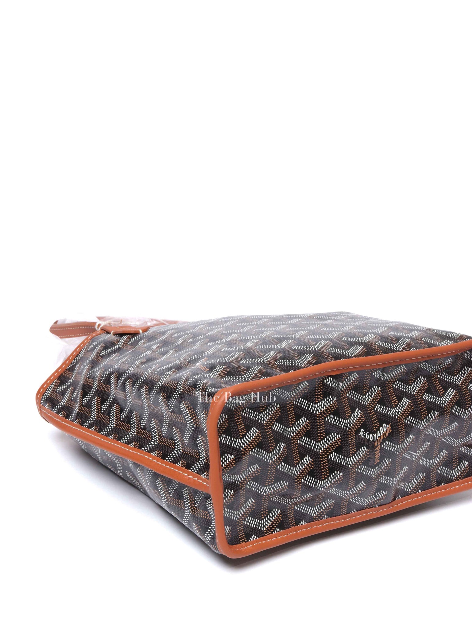 Goyard Black Tan Coated Canvas Goyardine Anjou Mini Reversible Bag