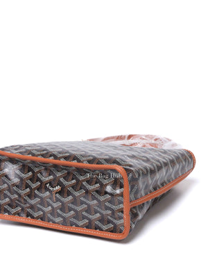 Goyard Black Tan Coated Canvas Goyardine Anjou Mini Reversible Bag