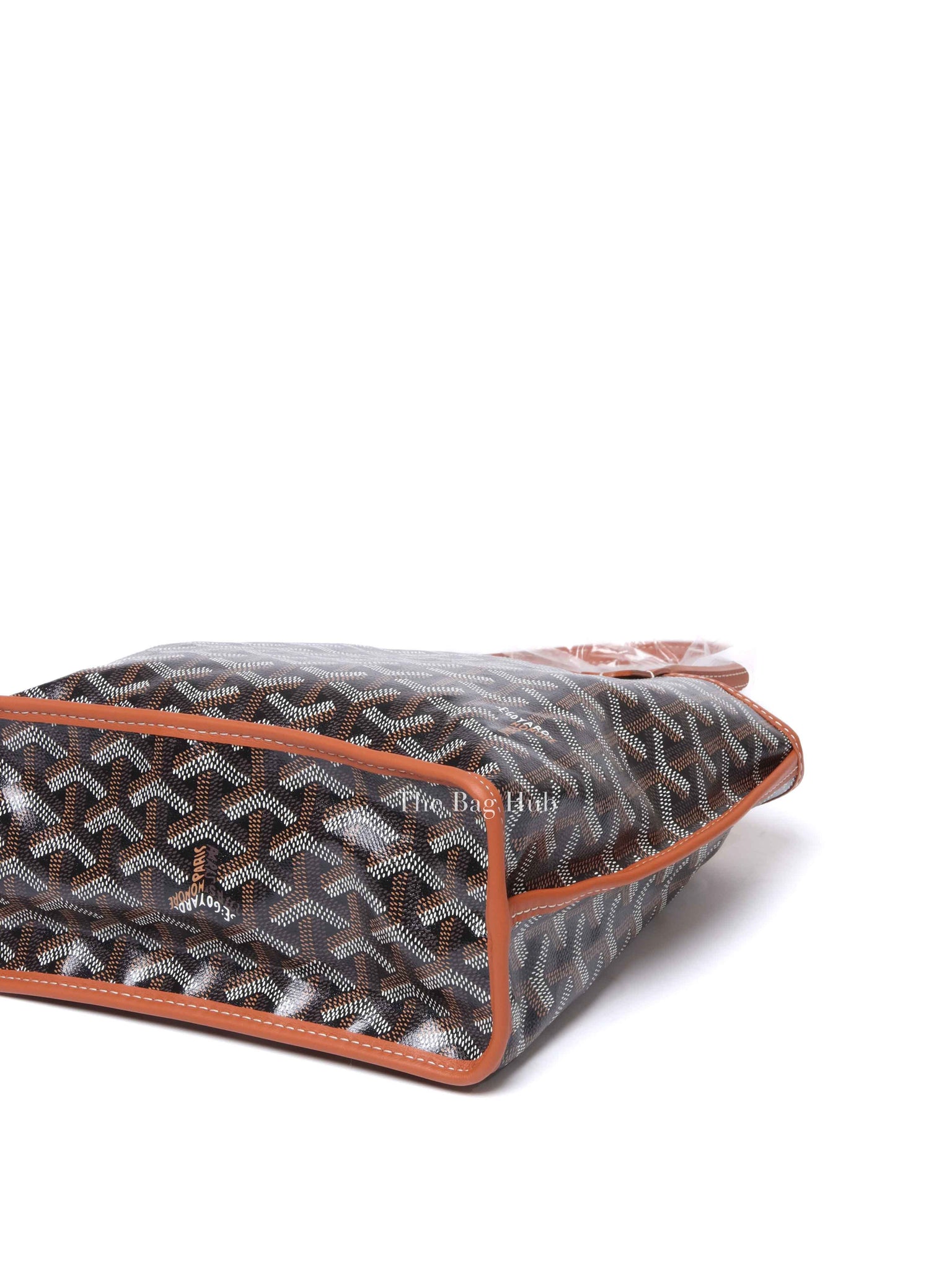 Goyard Black Tan Coated Canvas Goyardine Anjou Mini Reversible Bag