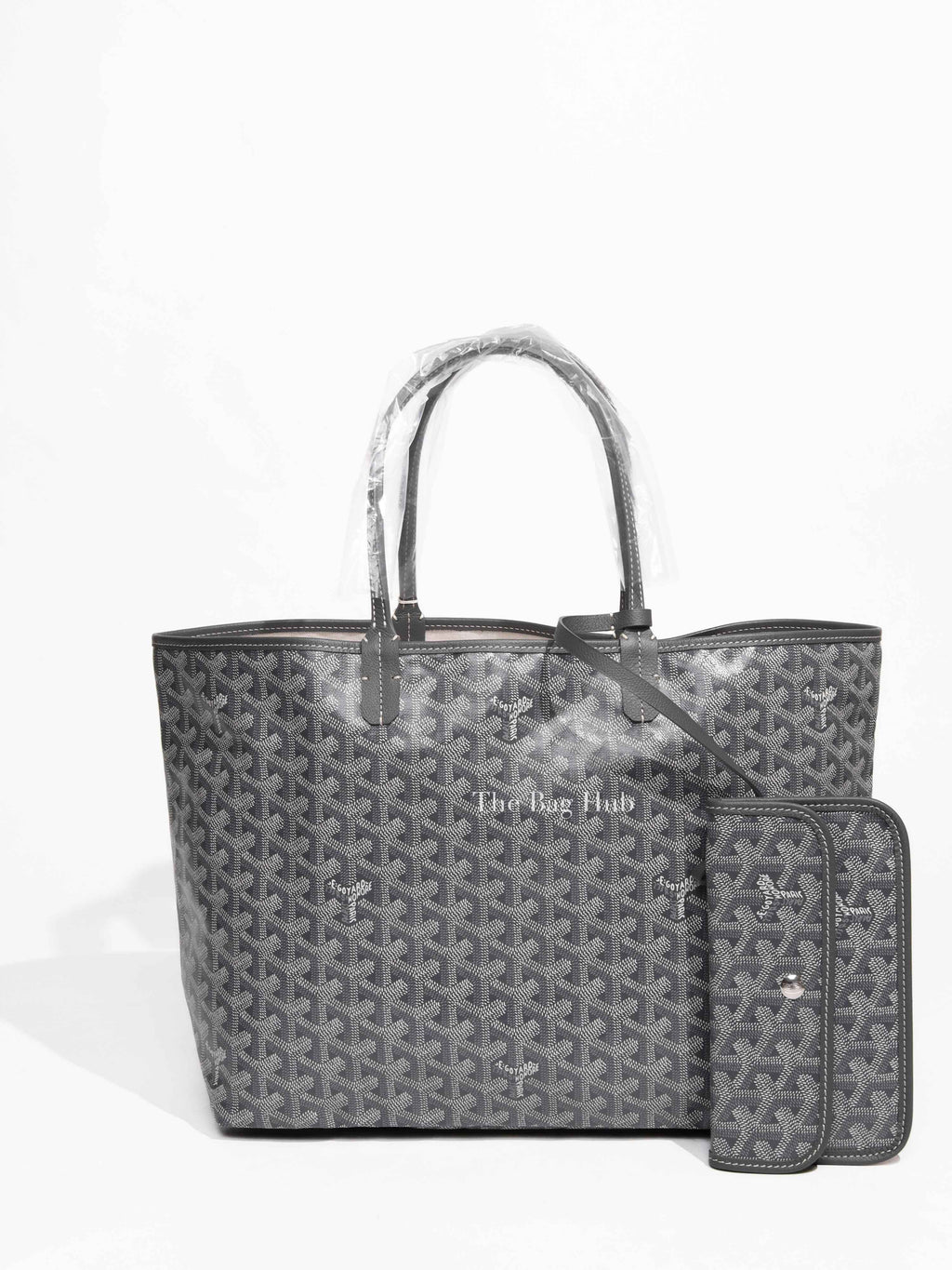 Goyard Grey Goyardine Coated Canvas and Leather Saint Louis PM Tote Bag