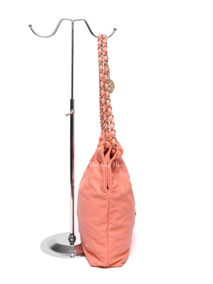 Chanel Light Salmon Caviar 22 Small Handbag