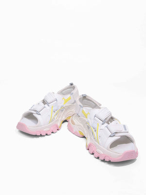 Balenciaga Multicolor Rubber and Faux Leather Track Sandals Size 37