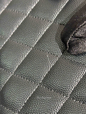 Chanel Black Caviar Leather Quilted Boy Wallet On Chain