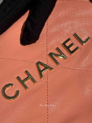 Chanel Light Salmon Caviar 22 Small Handbag
